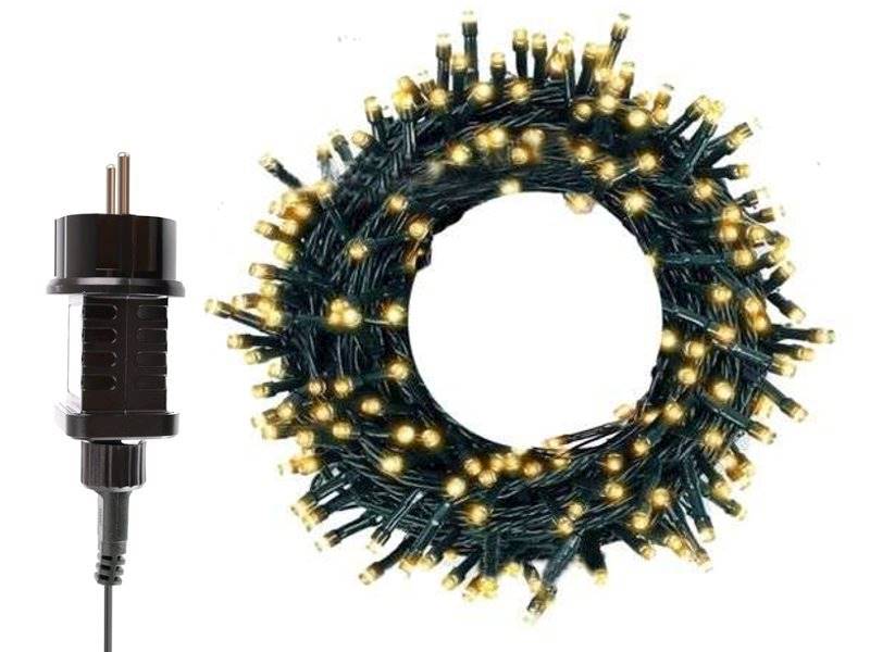 LAMPKI CHOINKOWE 100 LED ciepłe - zewnętrzne i wew