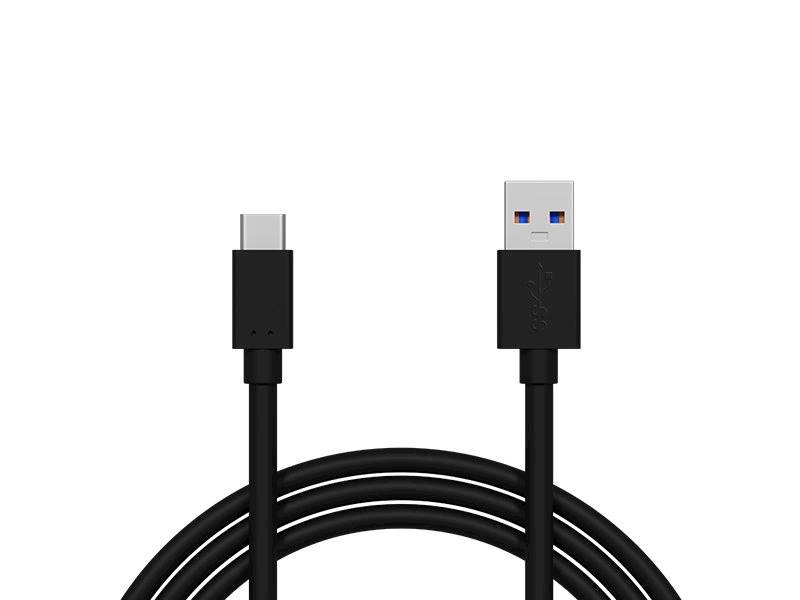 Kabel USB 3.0 A - wtyk USB C czarny 0,5m