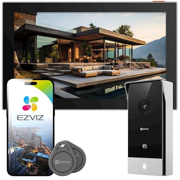 Wideodomofon EZVIZ WiFi 3MP HP5 instalacja 2-żyły