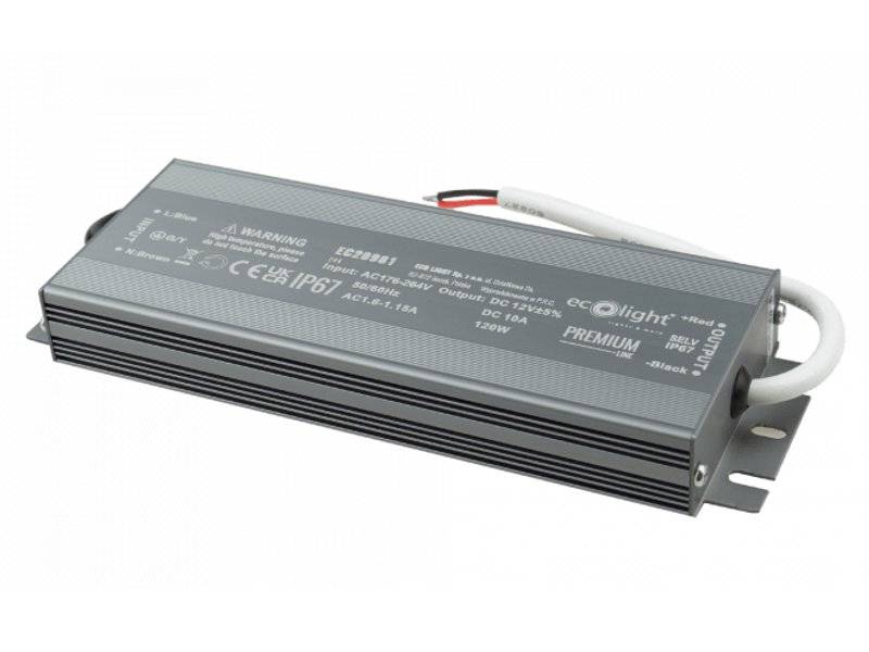 Zasilacz do taśm LED 12V / 120W IP67