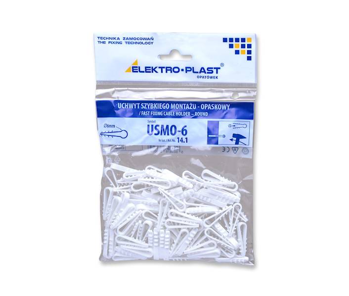 Uchwyt na kabel okrągły 6mm USMO-6 100szt. 