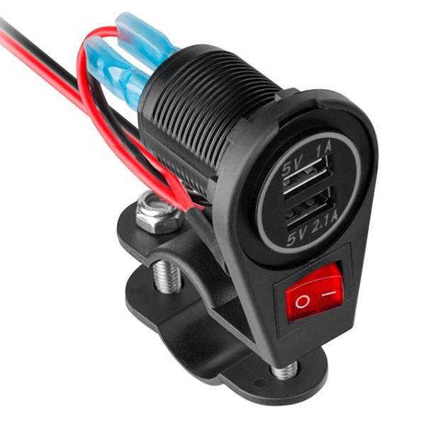 Ładowarka motocyklowa 2x USB 12-24V 3,1A