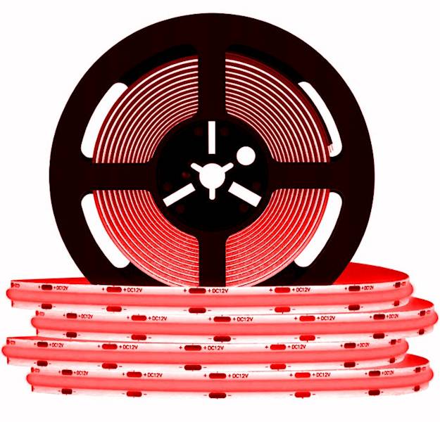 TAŚMA LED pasek COB czerwony IP20 60W 5m