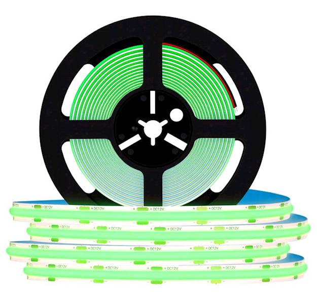 TAŚMA LED pasek COB zielony IP20 60W 5m
