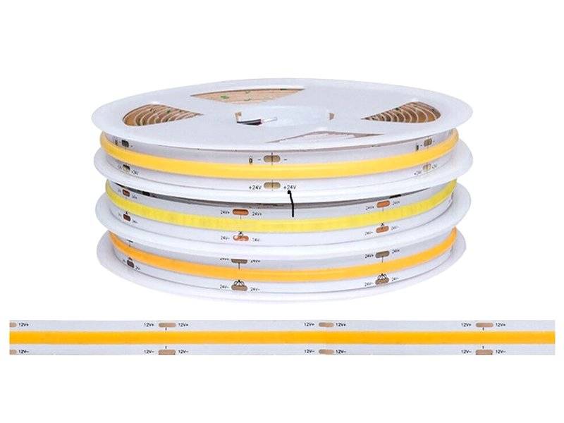 Taśma LED pasek COB 9W/1M 12V IP20 5m neutralna
