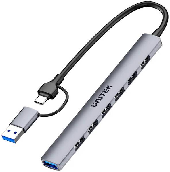 Unitek HUB S7 na 7 portów USB z adapteram USC C+A