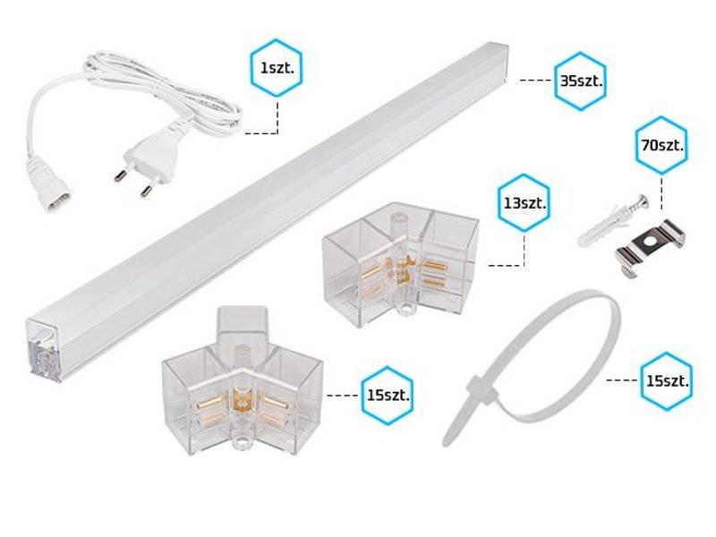 Lampa LED HEXAGON 8S - 252x238 - 280W 6500K zest