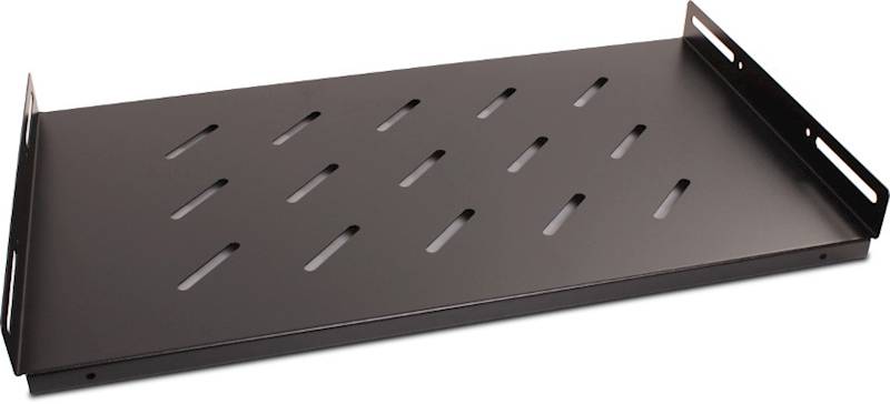 Półka do szafy wiszącej RACK 19" 1U 270mm - czarna