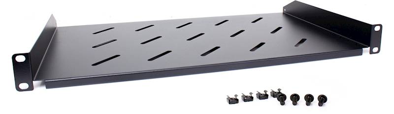 Półka uniwersalna do szafy RACK 1U 170mm - czarna