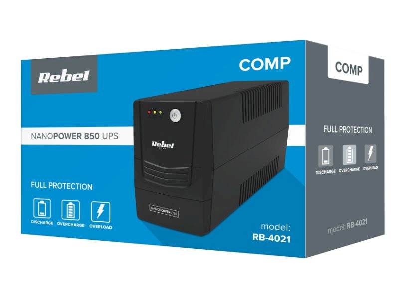 UPS Zasilacz awaryjny REBEL Nanopower 850VA - 480W