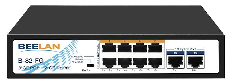 Switch POE 8 portowy 1Gb/s + 2x1Gb/s 110W BEELAN