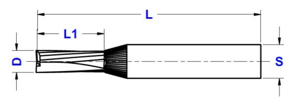 Frez do HPL D=6x15/50 Z-2 Negatyw,