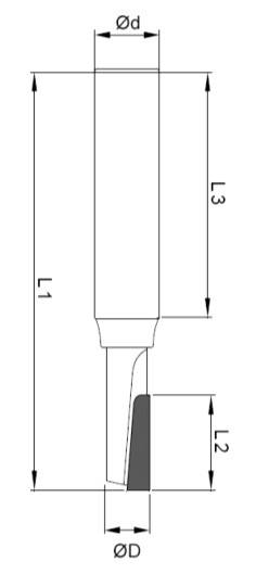 Frez DIAmentowy D=6x12/6 Z-1 Negatywny