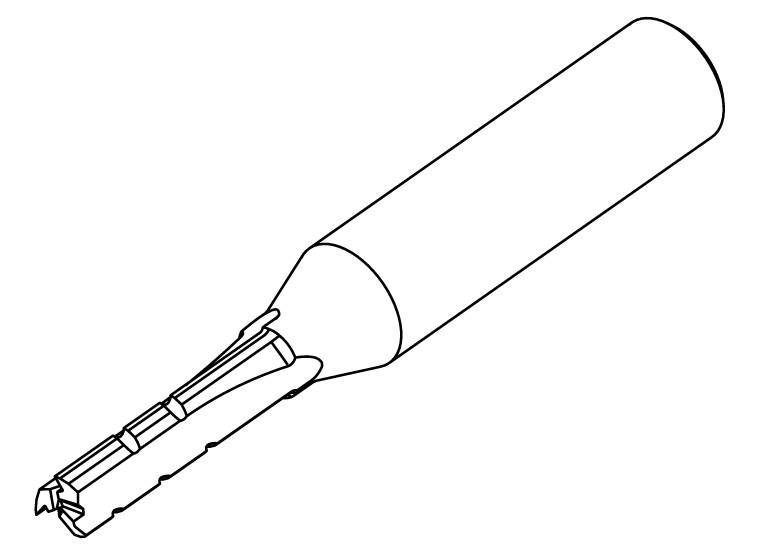 Frez CX3.XB N-POL, frez VHM PROSTY D-6x21/65 s-10 / Z3-proste ostrza NESTING