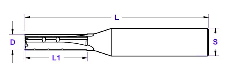 Frez CX3.XB N-POL, frez VHM PROSTY D-6x21/65 s-10 / Z3-proste ostrza NESTING