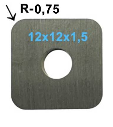 Nożyki HM 12x12x1,5 R0.75 do frezów FTP 054