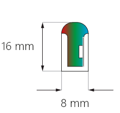 Frez NEON LED - do taśmy 8x16 mm, pod frezowanie rowków