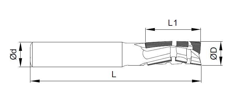 Frez/Router DIA D-12x21/12 ULNA H3 RH Densiment