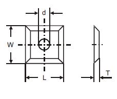 Nożyk wymienny HM 12x12x1,5 T04F-CR/KCR08 (op. 10 szt)