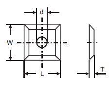 Nożyki proste HM 4-stronne 12x12x1,5