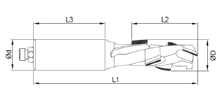 Frez diamentowy Z=3+1 D-18x45/20 prawy