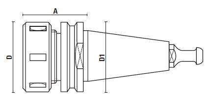 Uchwyt CNC ISO30  ER32, oprawka zaciskowa ER32 (Biesse, HSD)