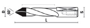 Wiertło przelot./Through hole drill D-03x70 P, A202P-030