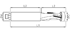 Frez diamentowy z łożyskiem Z=3 D-12,7x43/12 prawy