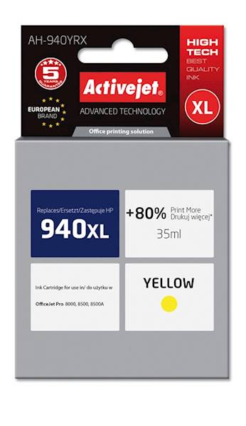 TUSZ HP (940XL) C4909 YELLOW AH-909 ACTIVEJET