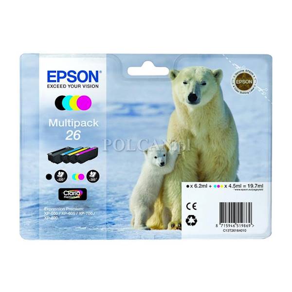 TUSZ EPSON T2616 CMYK XP600/700/800