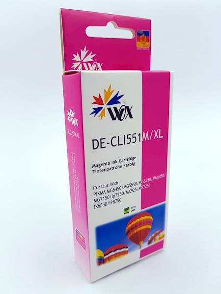 TUSZ CANON CLI-551 MAGENTA WOX