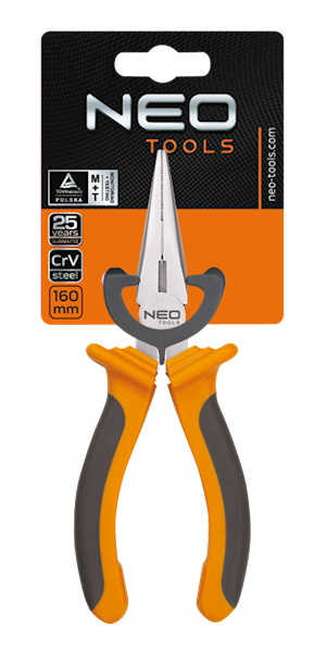 Szczypce wydłużone proste 160mm NEO
