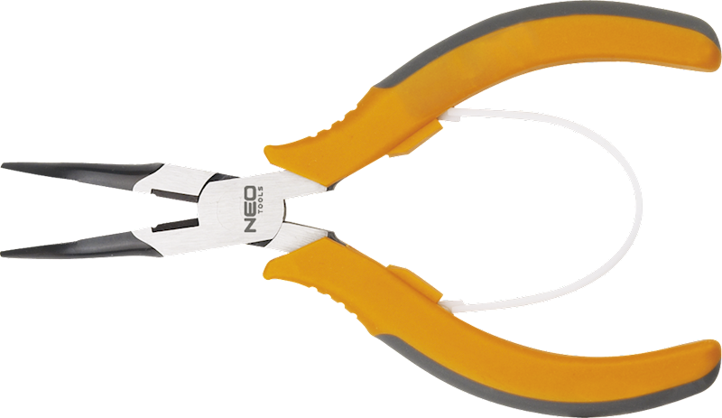 Szczypce precyzyjne wydłużone wygięte 140mm NEO
