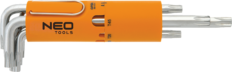 Klucze torx długie TT10-TT50 z rękoj.8szt. CrV NEO