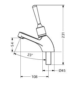 IDRAL Zawór umywalkowy czasowy dla niepełnosprawnych 08011A