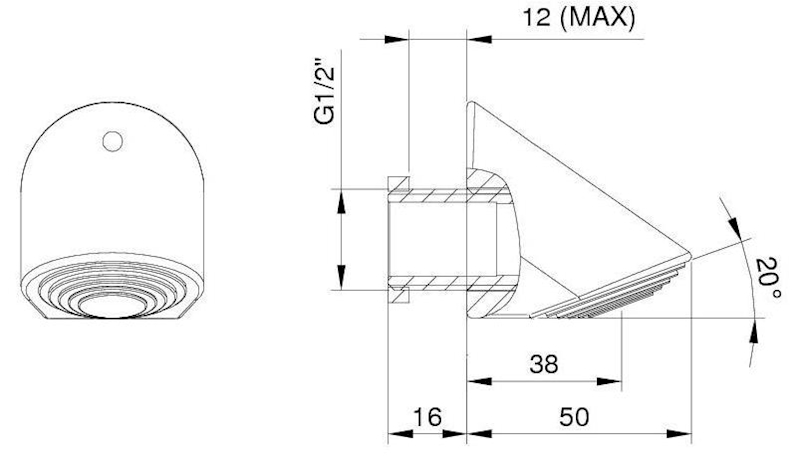 IDRAL Głowica natryskowa 9033