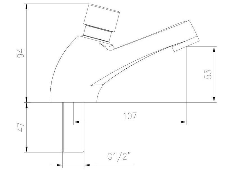 IDRAL Zawór umywalkowy czasowy stojący 08010/E
