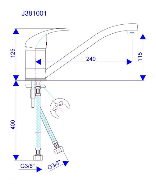 ROSAN Bateria zlewozmywakowa stojąca KING J381001