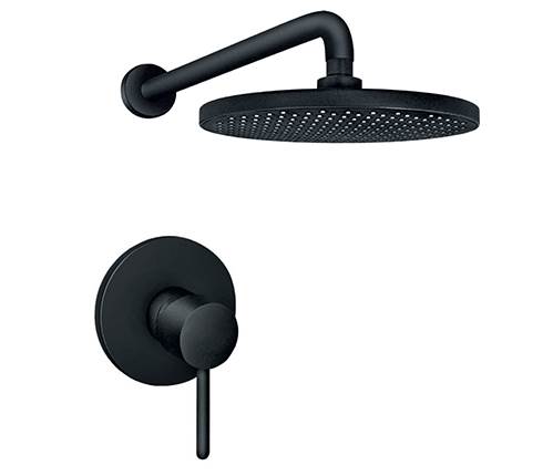 ROSAN Bateria natryskowa podtynkowa z deszczownią DARK