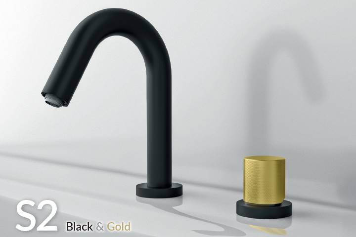 STOLZ Bateria umywalkowa stojąca S2 BLACK-GOLD