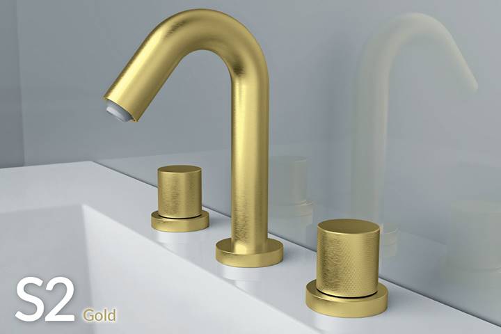 STOLZ Bateria umywalkowa stojaca wysoka S2 GOLD
