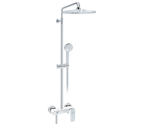STOLZ Zestaw natryskowy z deszczownią 250x250 i natryskiem ręcznym WHITE 137252W