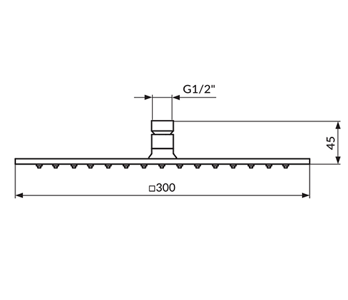 STOLZ Głowica natryskowa INOX 300x300