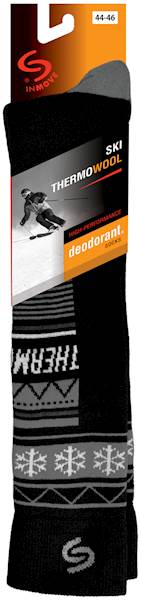 SKI D.THERMOWOOL czarno-niebieski 44-46