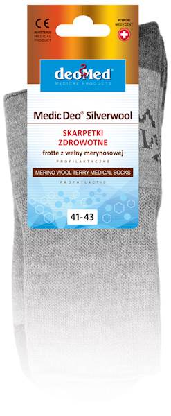 Skarpetki MEDIC DEO SILVERWOOL czarny 41-43 *)