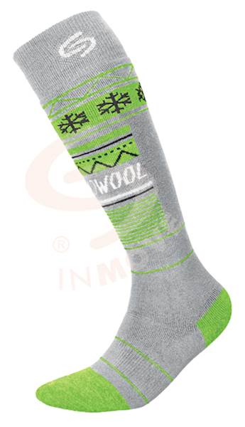 SKI D.THERMOWOOL popielato-zielony 44-46