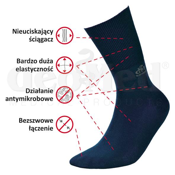 Skarpetki DEOMED BAMBOO popielaty 35-38 *)