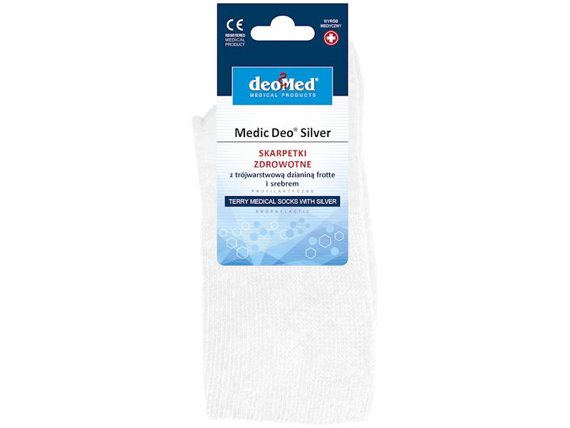 Skarpetki MEDIC DEO SILVER biały 41-43 *)