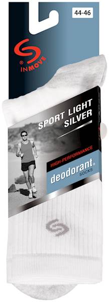 Skarpetki SPORT LIGHT DEOD. SILVER biały 41-43