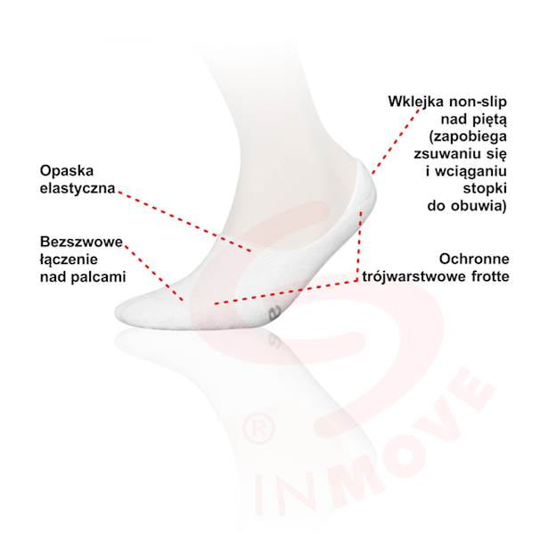 Skarpetki INVISIBLE non-slip czarny 41-43